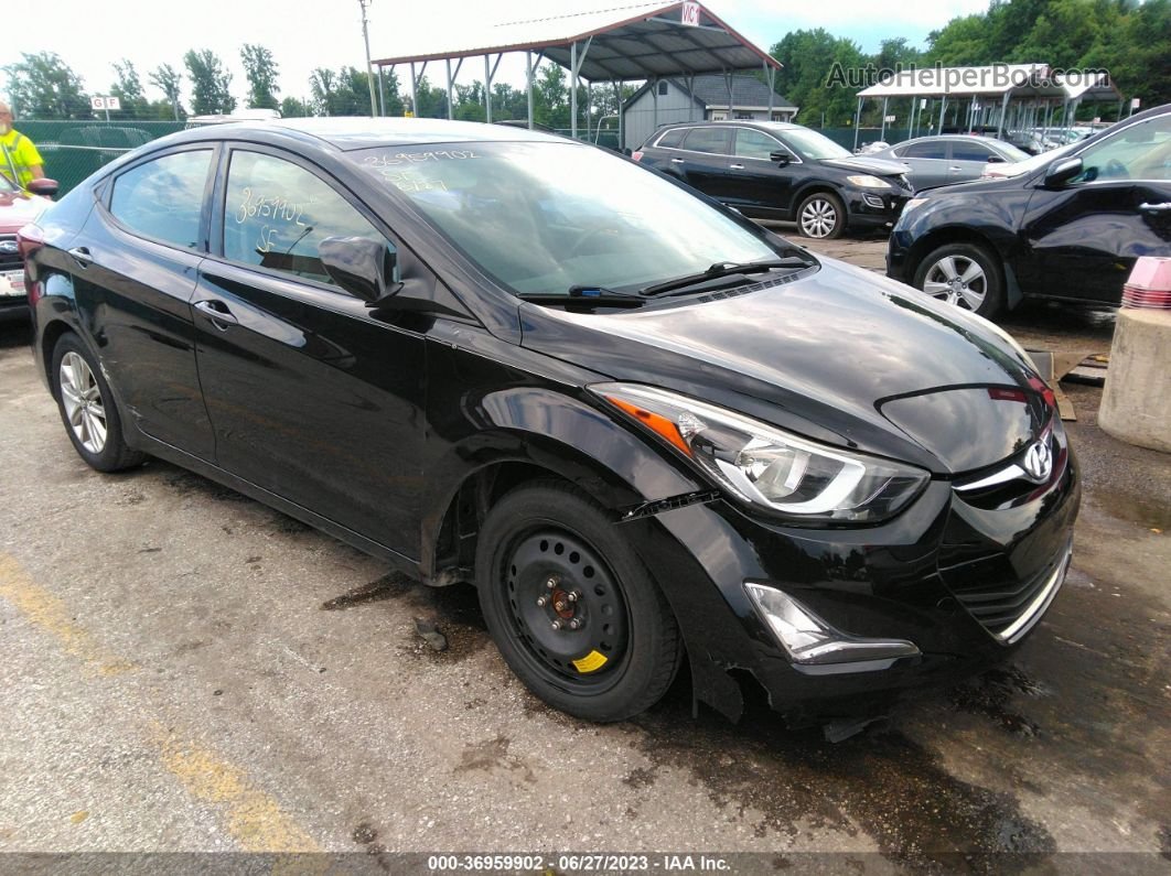 2014 Hyundai Elantra Se Black vin: KMHDH4AE1EU104942