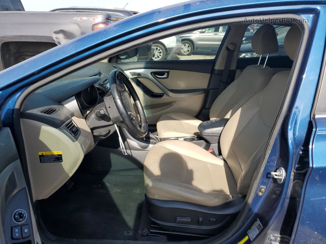 2014 Hyundai Elantra Se Синий vin: KMHDH4AE1EU112796