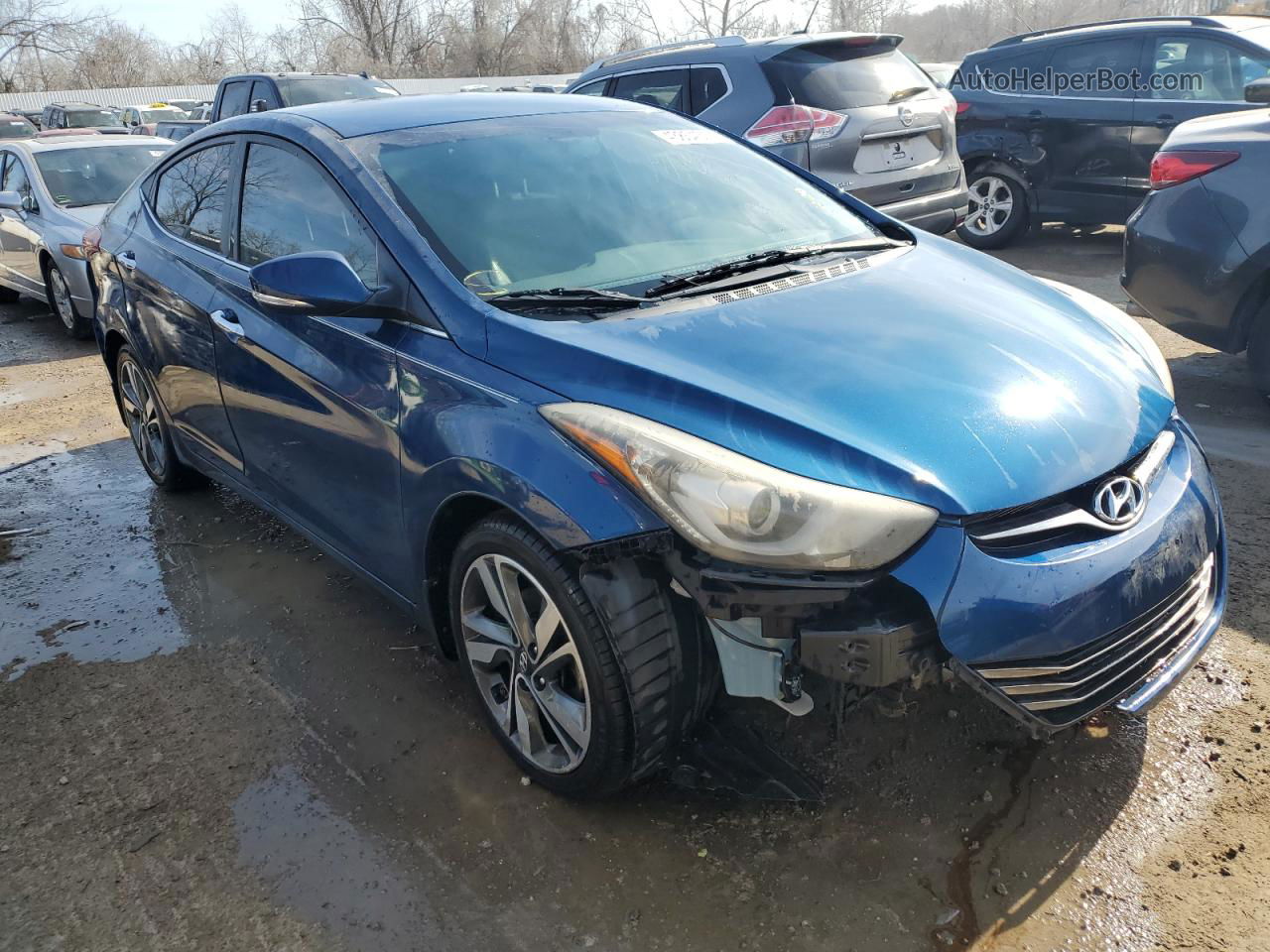 2014 Hyundai Elantra Se Blue vin: KMHDH4AE1EU112796