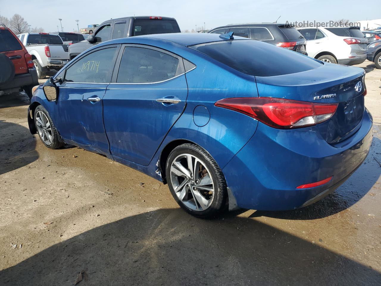 2014 Hyundai Elantra Se Синий vin: KMHDH4AE1EU112796