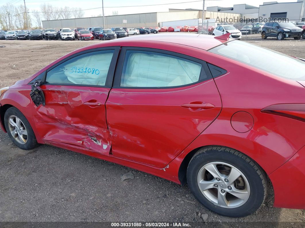 2014 Hyundai Elantra Se Red vin: KMHDH4AE1EU128917