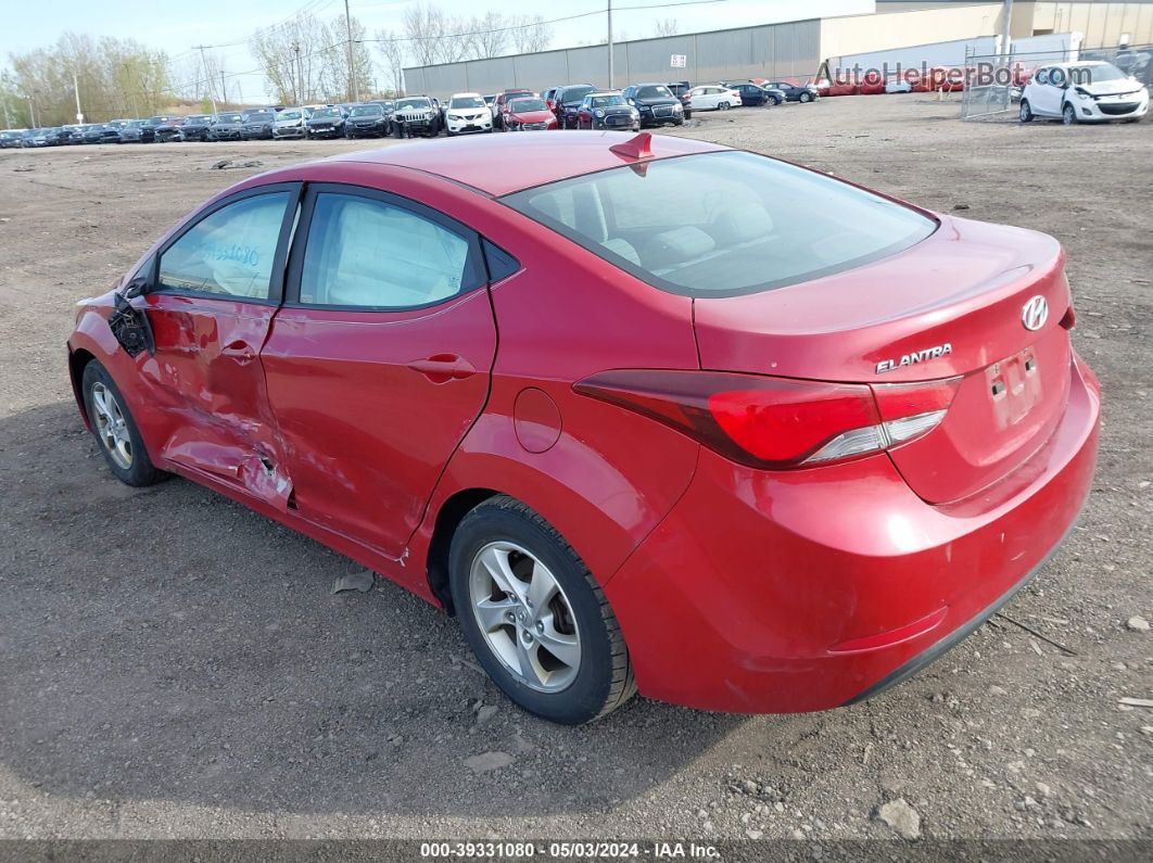 2014 Hyundai Elantra Se Red vin: KMHDH4AE1EU128917