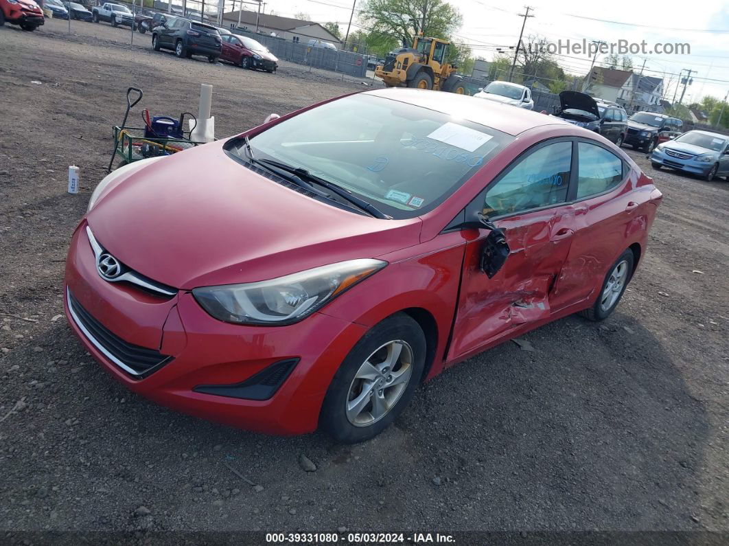 2014 Hyundai Elantra Se Red vin: KMHDH4AE1EU128917