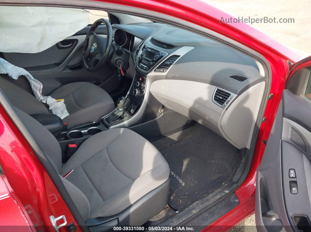 2014 Hyundai Elantra Se Red vin: KMHDH4AE1EU128917