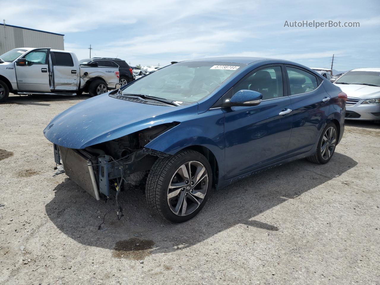 2014 Hyundai Elantra Se Blue vin: KMHDH4AE1EU139142