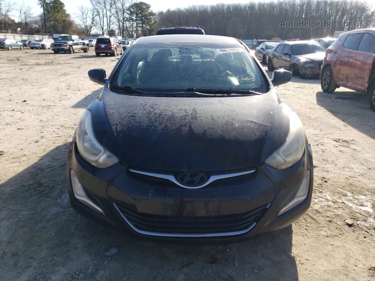 2014 Hyundai Elantra Se Black vin: KMHDH4AE1EU141005