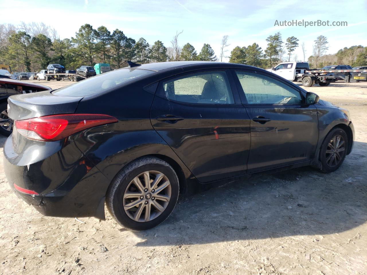 2014 Hyundai Elantra Se Black vin: KMHDH4AE1EU141005