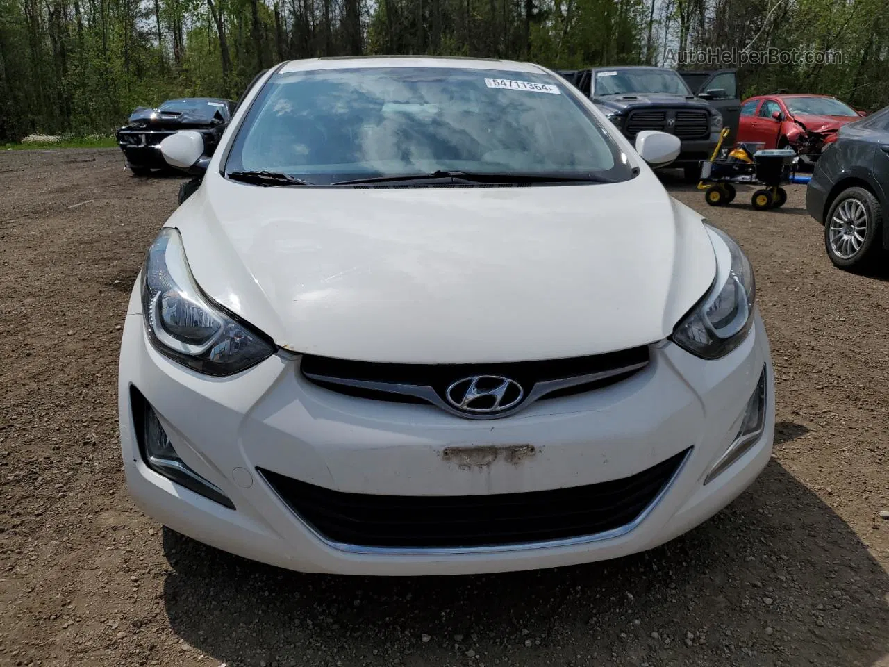 2016 Hyundai Elantra Se White vin: KMHDH4AE1GU494802