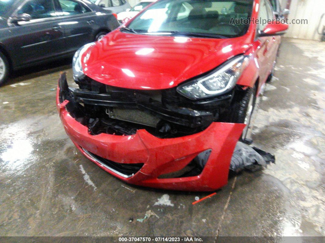 2016 Hyundai Elantra Value Edition Red vin: KMHDH4AE1GU521075