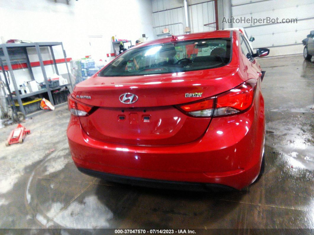 2016 Hyundai Elantra Value Edition Red vin: KMHDH4AE1GU521075