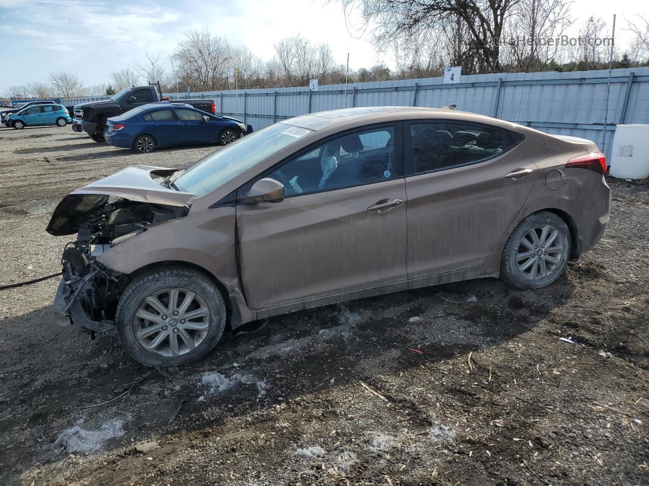 2016 Hyundai Elantra Se Beige vin: KMHDH4AE1GU571961