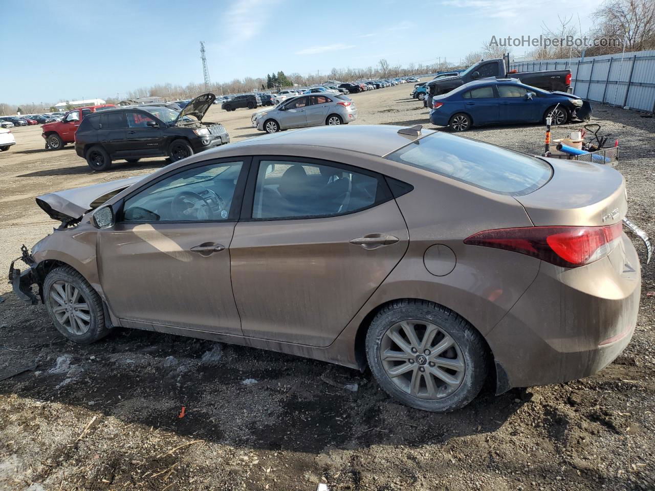 2016 Hyundai Elantra Se Beige vin: KMHDH4AE1GU571961