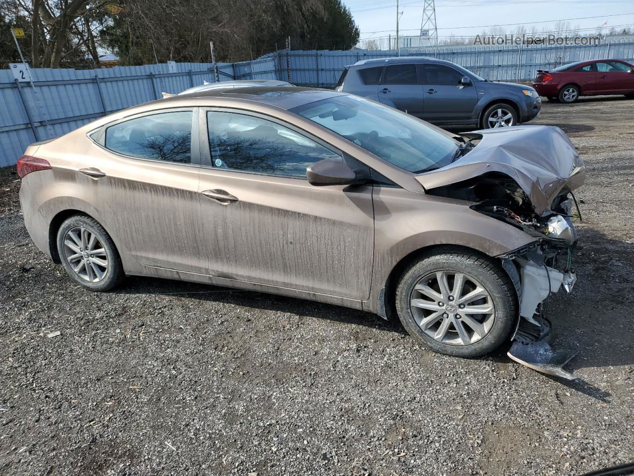 2016 Hyundai Elantra Se Beige vin: KMHDH4AE1GU571961