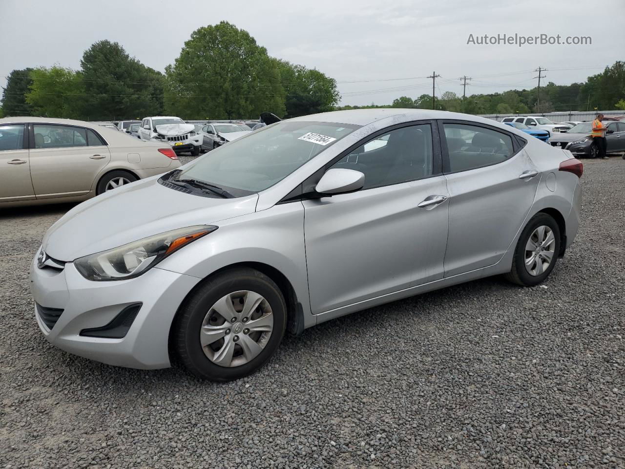 2016 Hyundai Elantra Se Silver vin: KMHDH4AE1GU588663