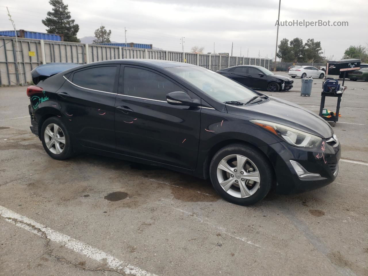 2016 Hyundai Elantra Se Черный vin: KMHDH4AE1GU626649