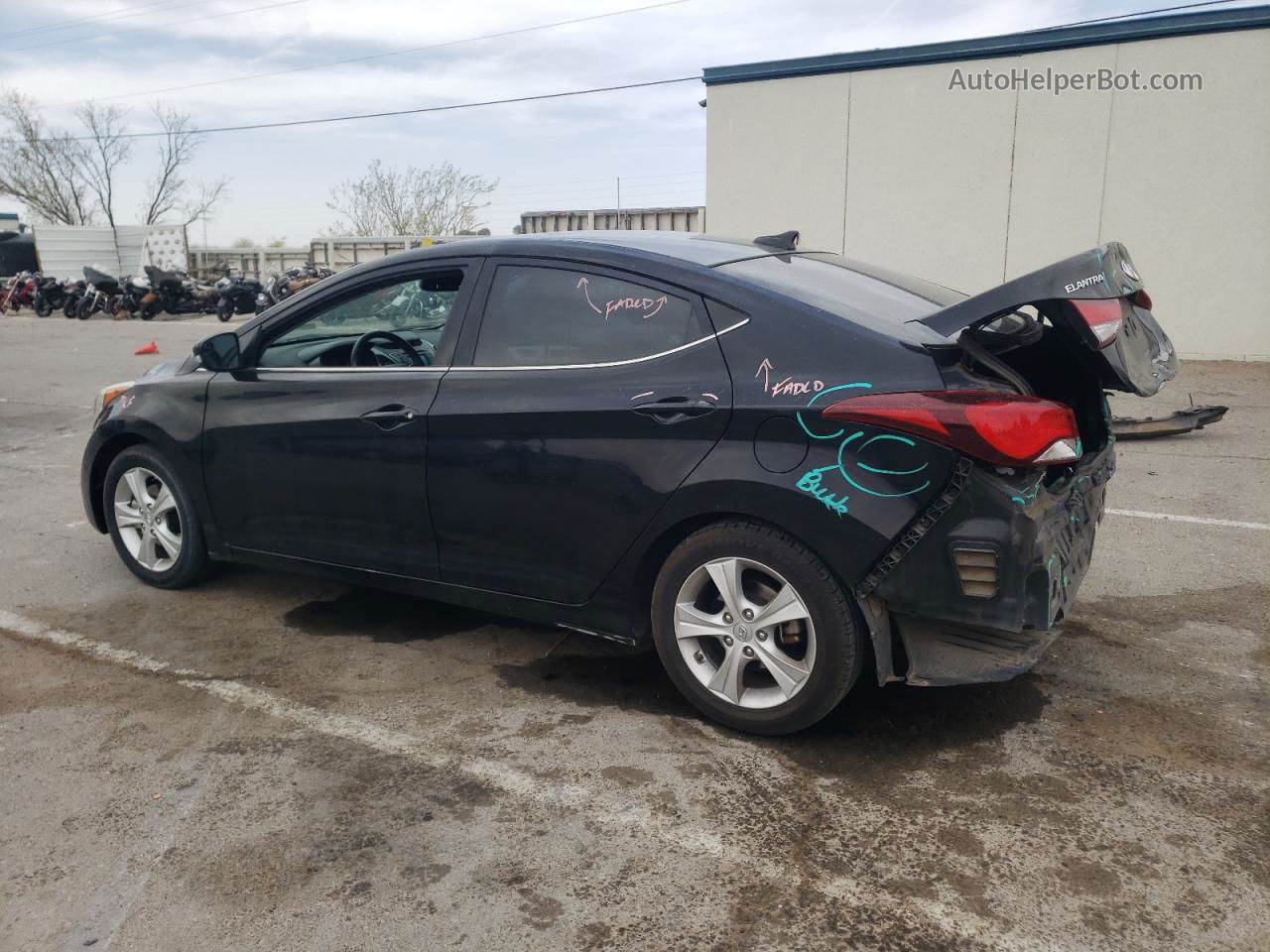 2016 Hyundai Elantra Se Черный vin: KMHDH4AE1GU626649