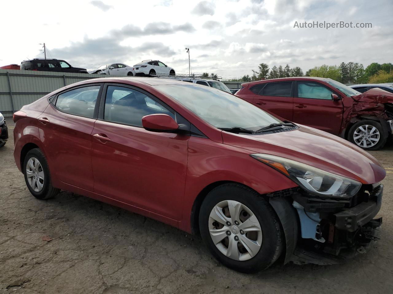 2016 Hyundai Elantra Se Красный vin: KMHDH4AE1GU633262