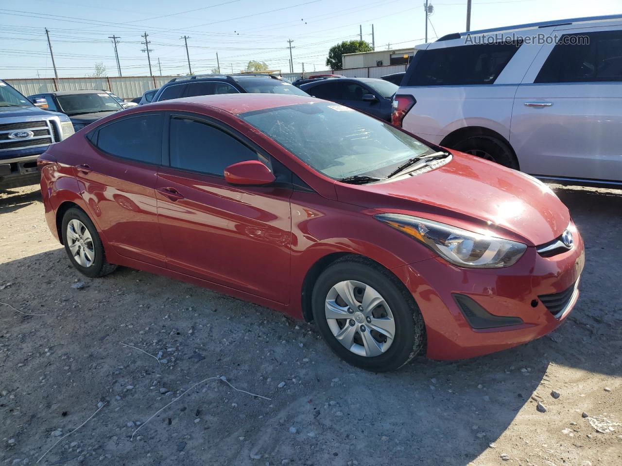 2016 Hyundai Elantra Se Red vin: KMHDH4AE1GU645153