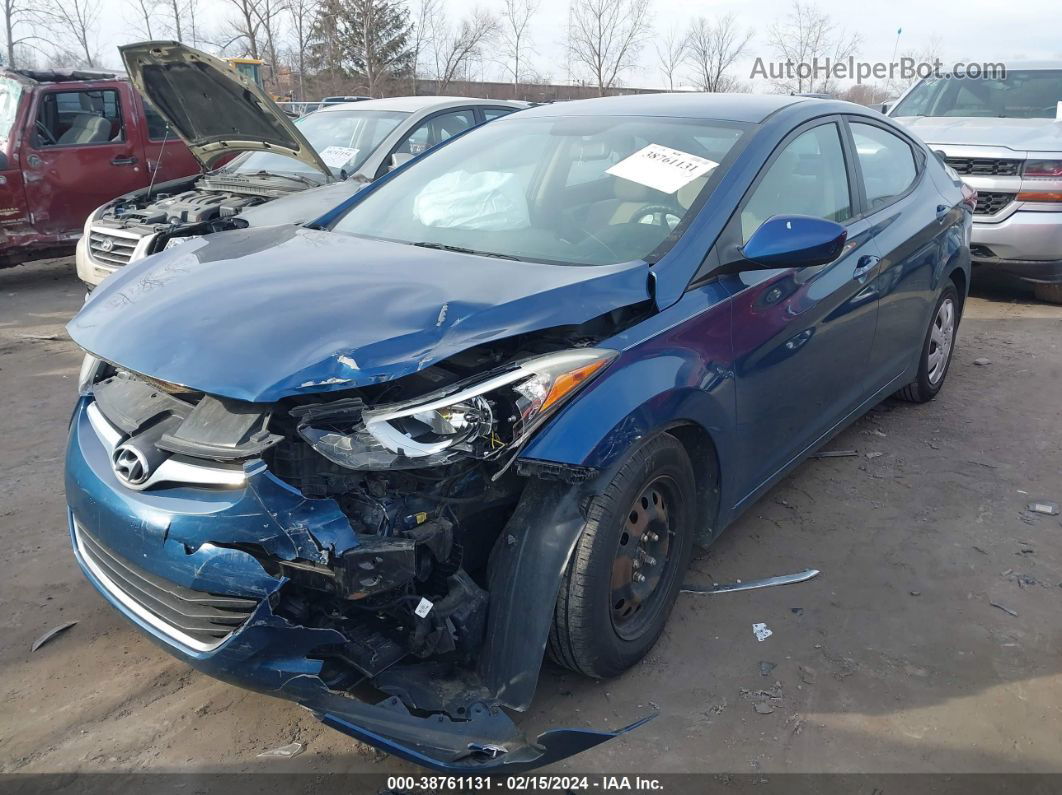 2016 Hyundai Elantra Se Синий vin: KMHDH4AE1GU651258