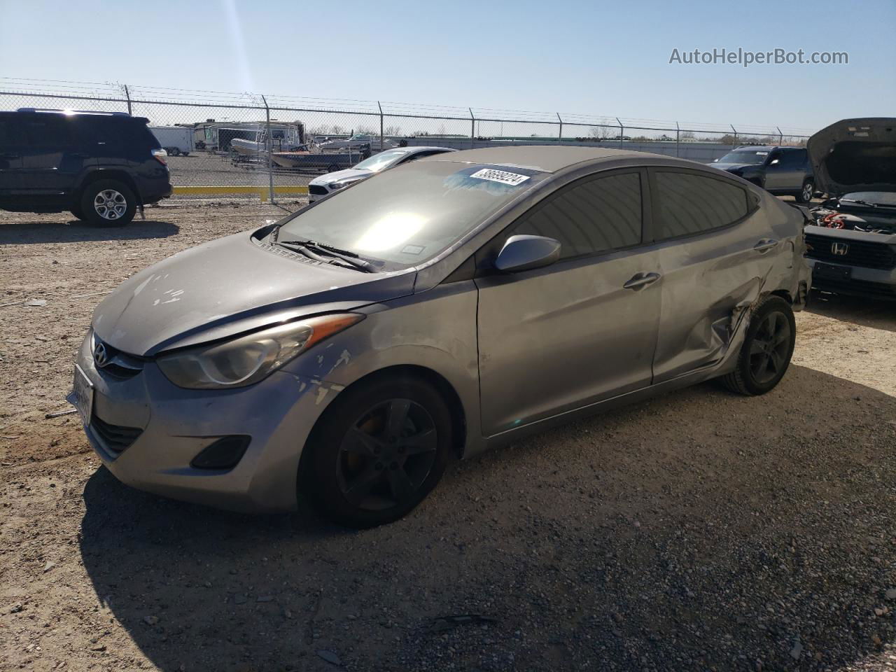 2011 Hyundai Elantra Gls Gray vin: KMHDH4AE2BU087953