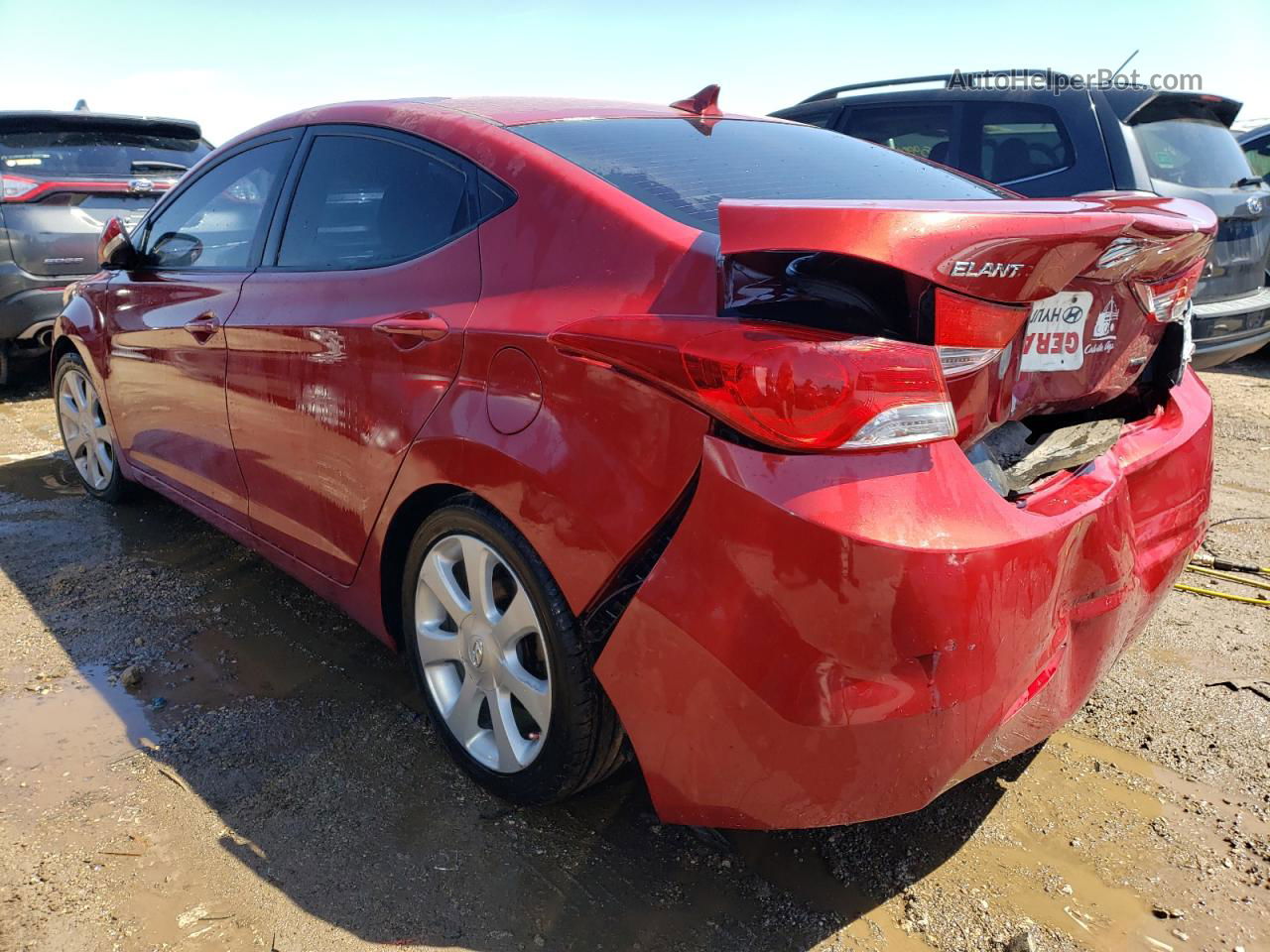 2011 Hyundai Elantra Gls Red vin: KMHDH4AE2BU099312