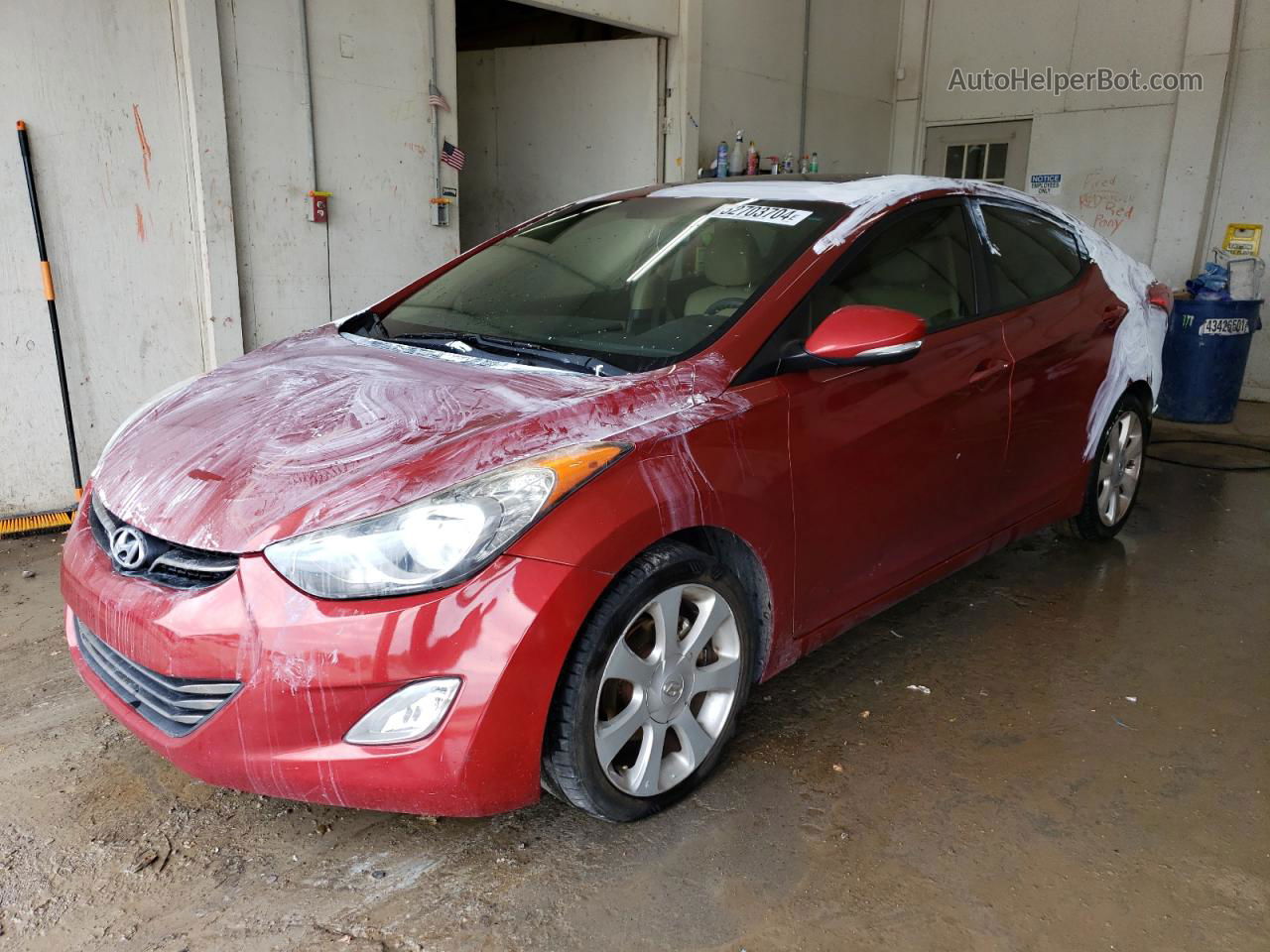 2011 Hyundai Elantra Gls Бордовый vin: KMHDH4AE2BU107263