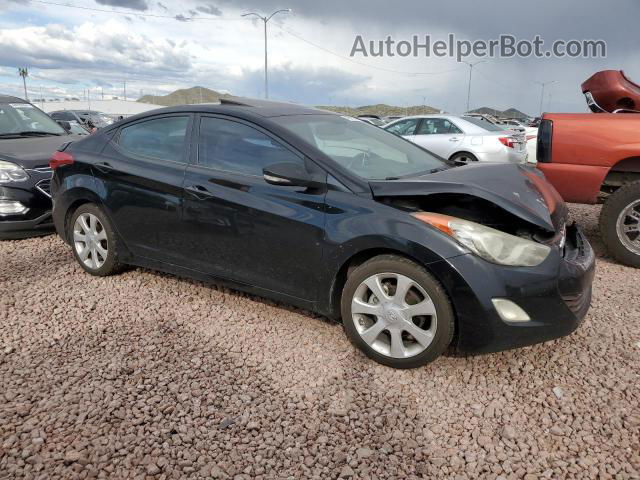 2011 Hyundai Elantra Gls Black vin: KMHDH4AE2BU159105