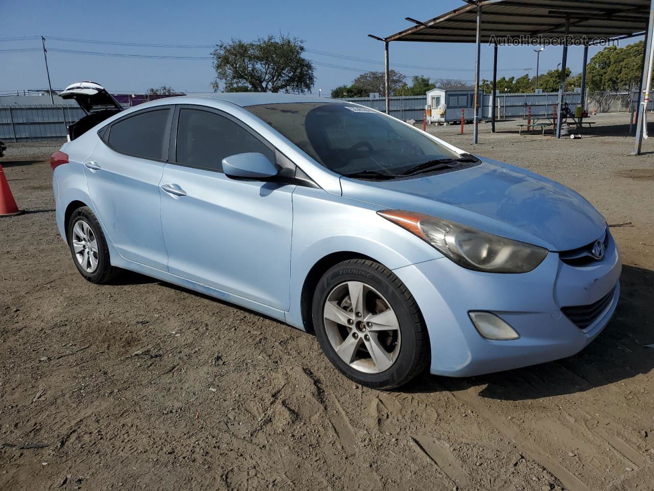 2012 Hyundai Elantra Gls Синий vin: KMHDH4AE2CU219451