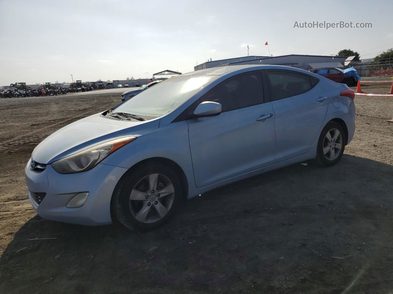 2012 Hyundai Elantra Gls Blue vin: KMHDH4AE2CU219451