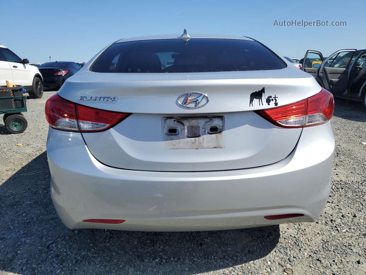 2012 Hyundai Elantra Gls Silver vin: KMHDH4AE2CU221006