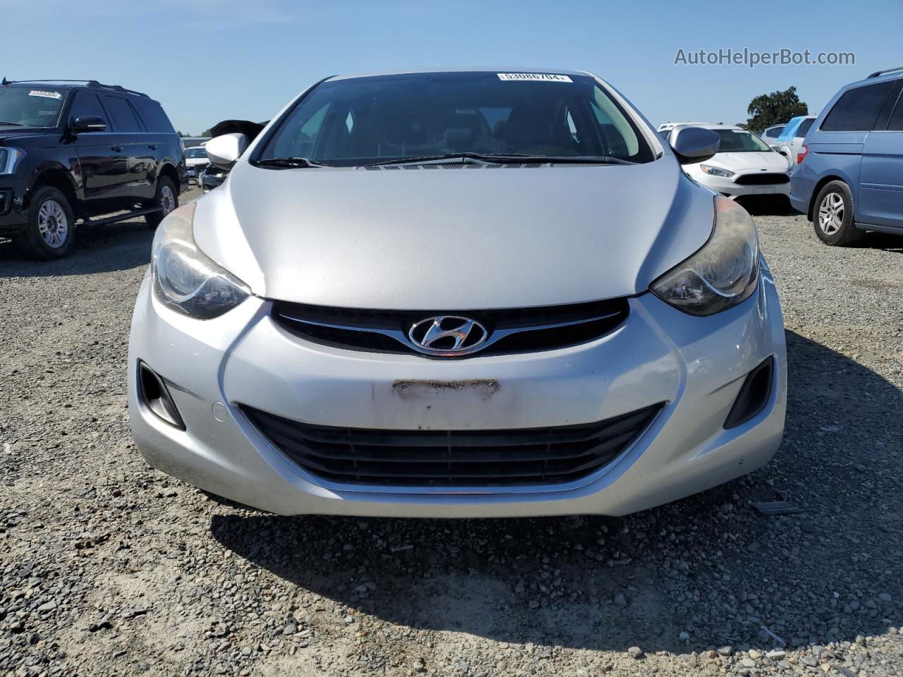 2012 Hyundai Elantra Gls Silver vin: KMHDH4AE2CU221006