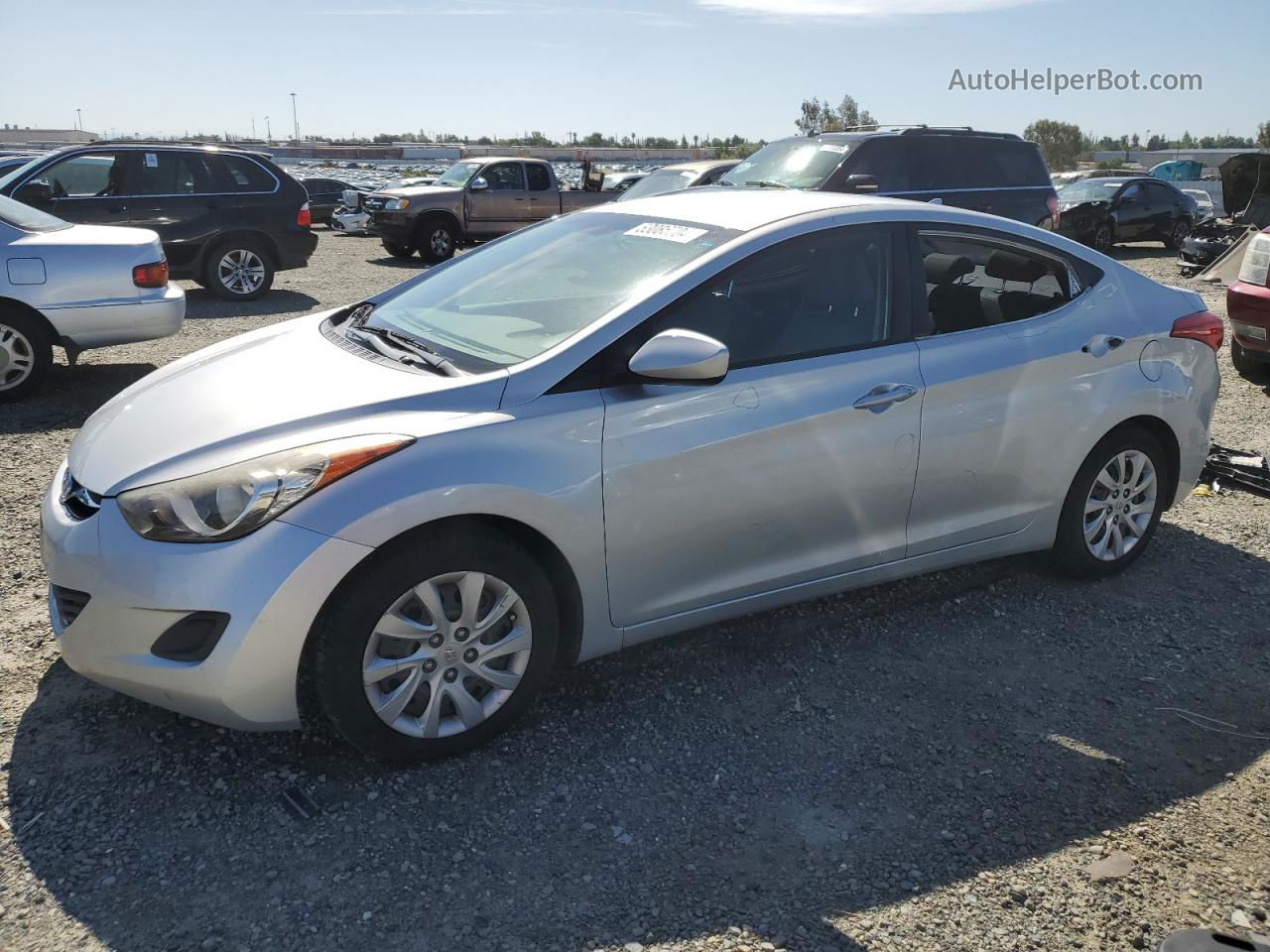 2012 Hyundai Elantra Gls Silver vin: KMHDH4AE2CU221006