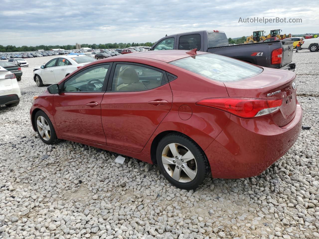 2012 Hyundai Elantra Gls Red vin: KMHDH4AE2CU310736