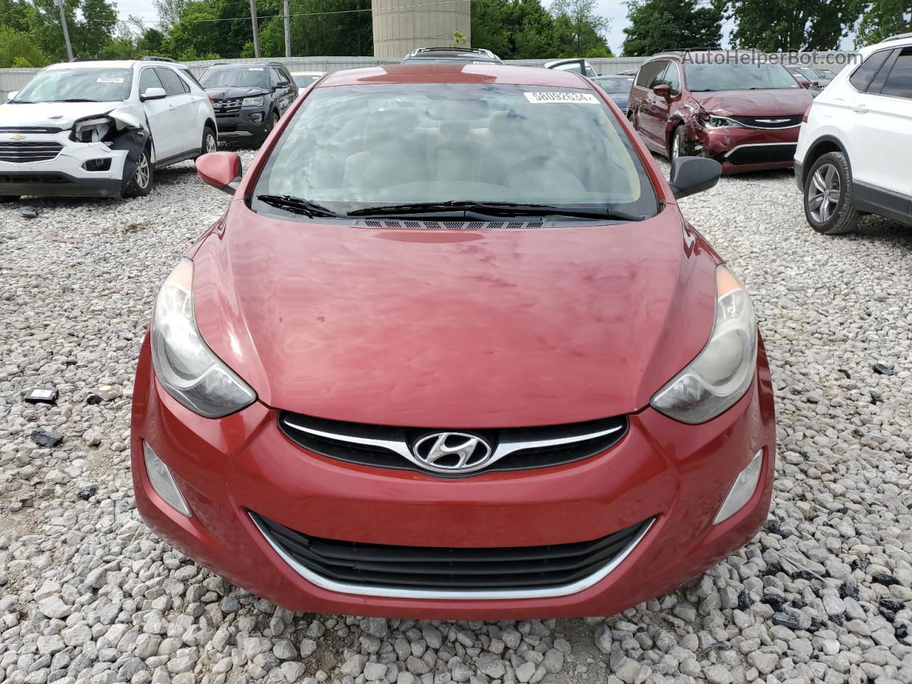 2012 Hyundai Elantra Gls Red vin: KMHDH4AE2CU310736