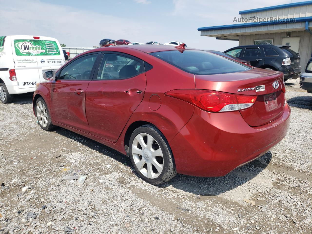 2012 Hyundai Elantra Gls Red vin: KMHDH4AE2CU311692