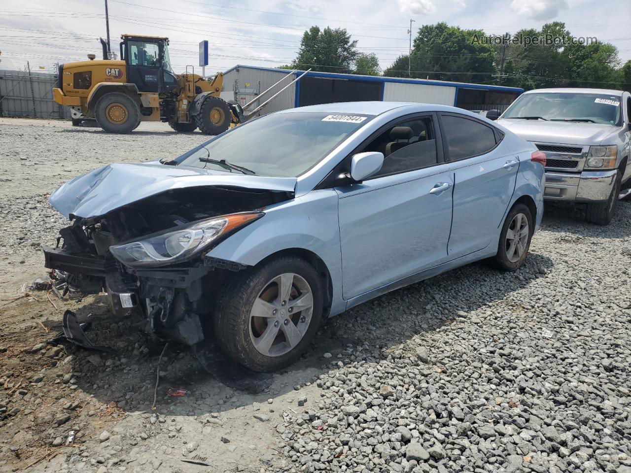 2012 Hyundai Elantra Gls Blue vin: KMHDH4AE2CU346152