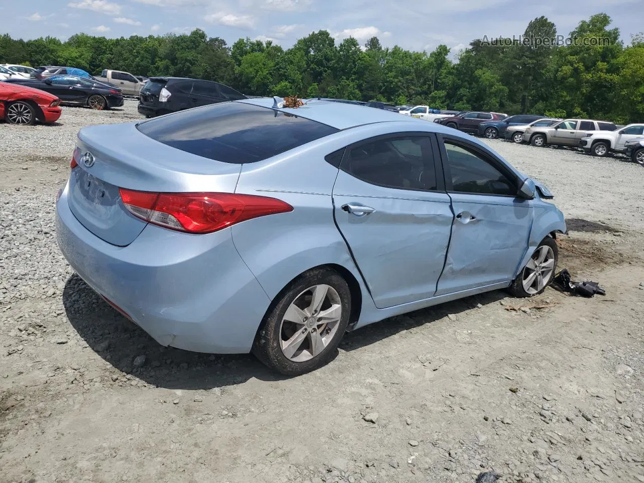 2012 Hyundai Elantra Gls Blue vin: KMHDH4AE2CU346152