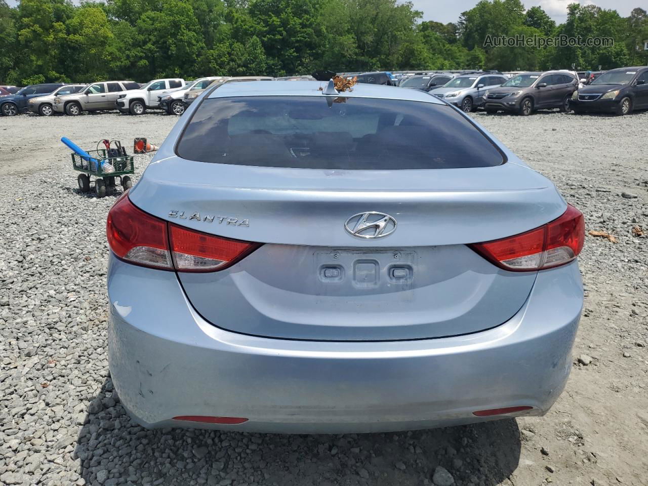 2012 Hyundai Elantra Gls Blue vin: KMHDH4AE2CU346152