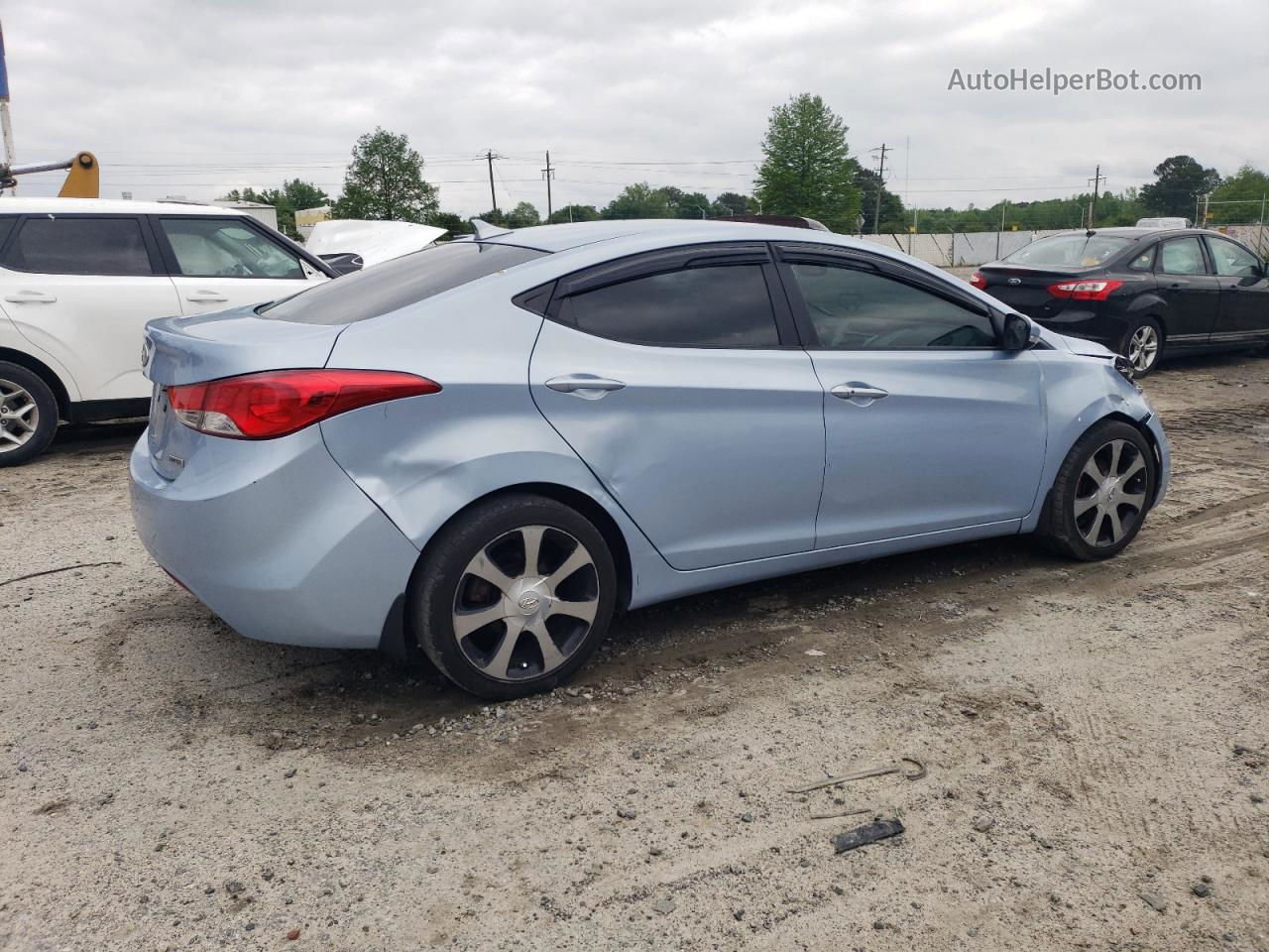 2012 Hyundai Elantra Gls Blue vin: KMHDH4AE2CU364148