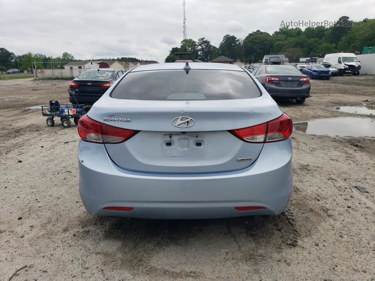 2012 Hyundai Elantra Gls Blue vin: KMHDH4AE2CU364148