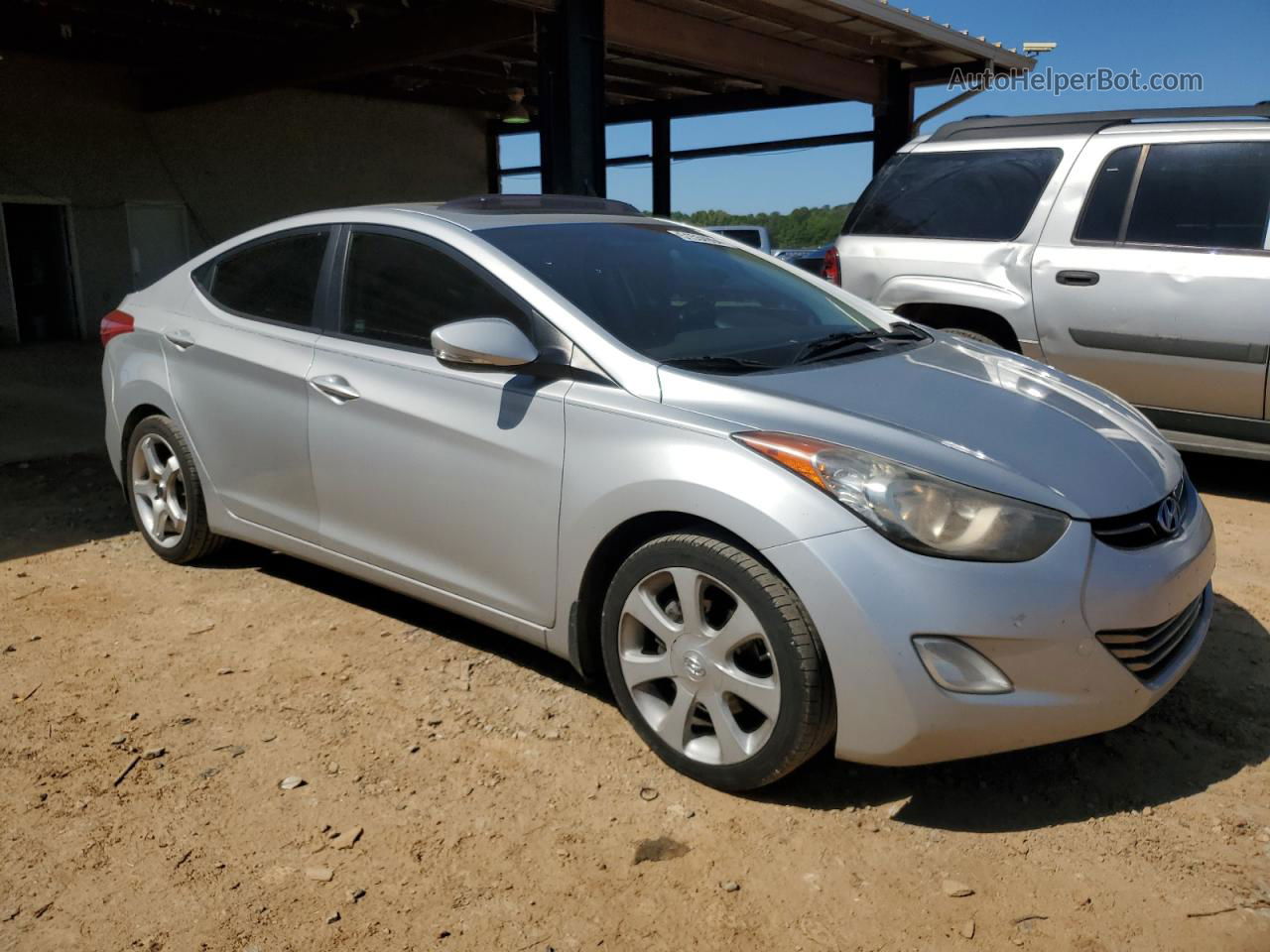 2012 Hyundai Elantra Gls Silver vin: KMHDH4AE2CU433680