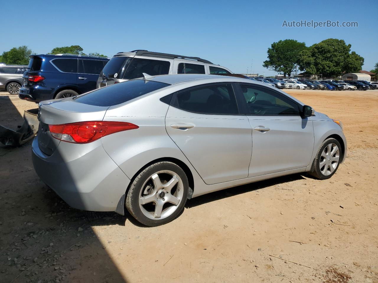 2012 Hyundai Elantra Gls Silver vin: KMHDH4AE2CU433680