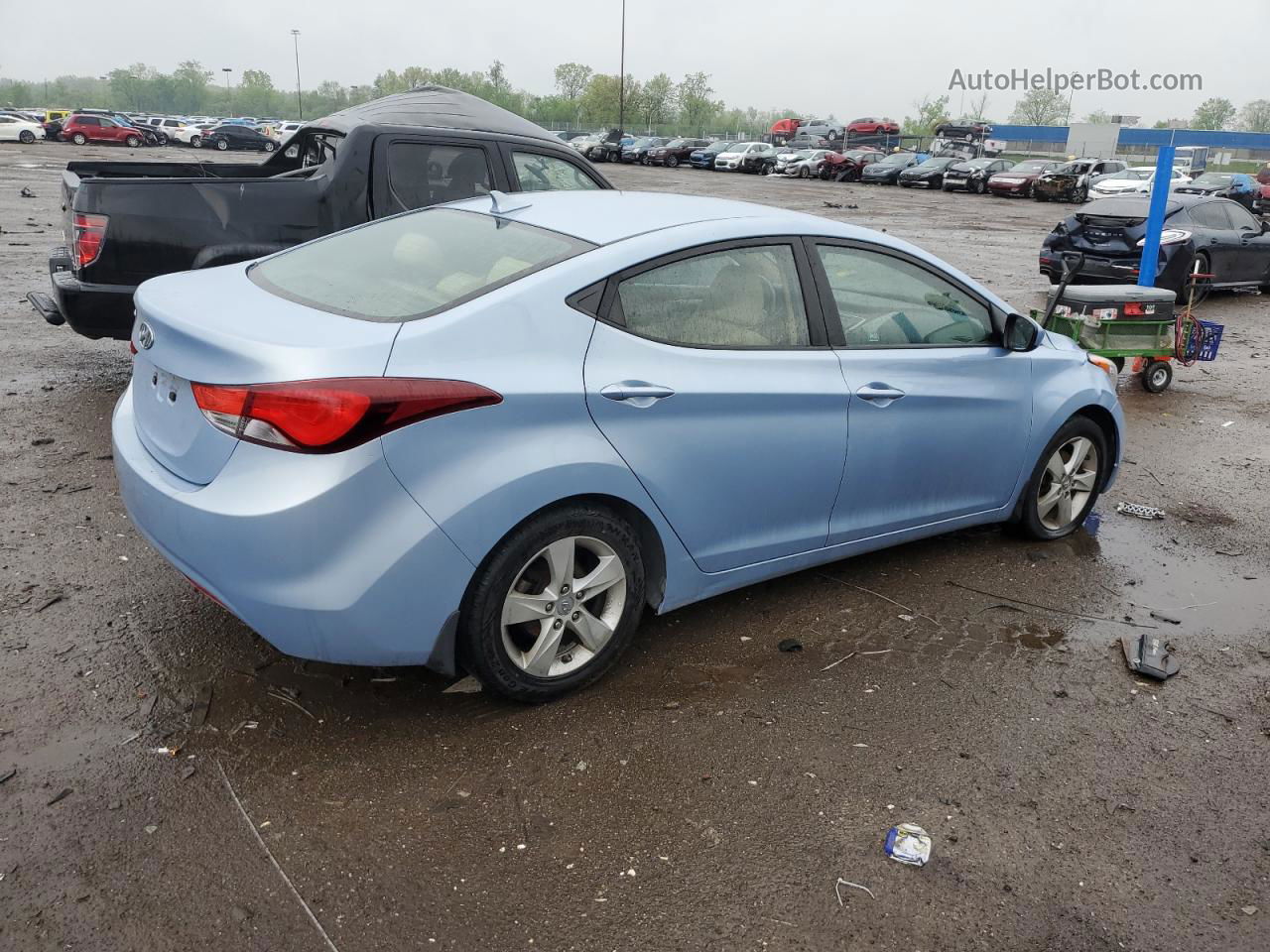 2012 Hyundai Elantra Gls Синий vin: KMHDH4AE2CU435218