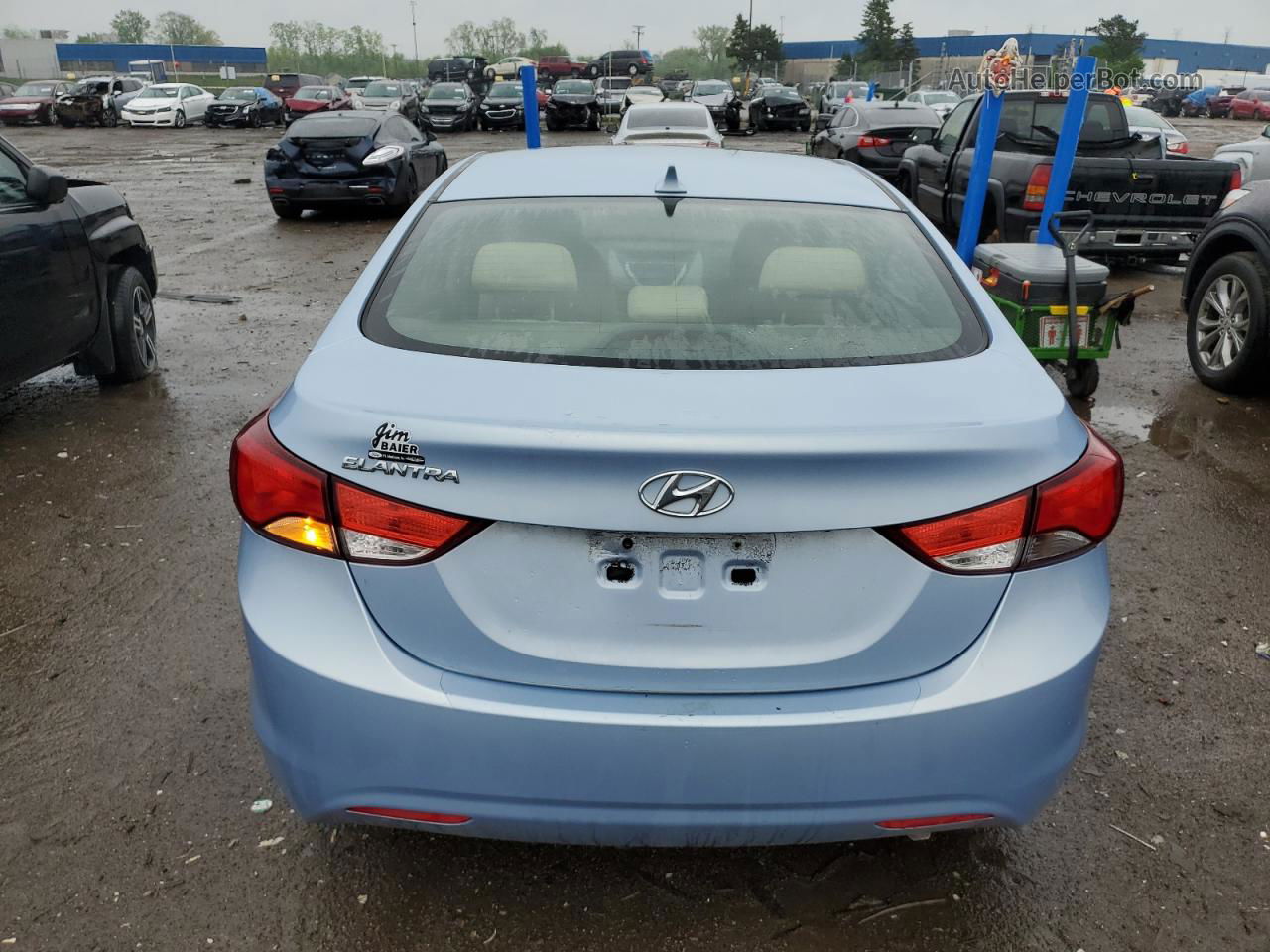 2012 Hyundai Elantra Gls Синий vin: KMHDH4AE2CU435218