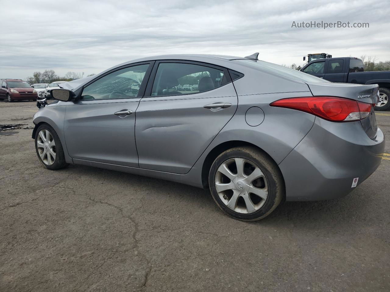 2012 Hyundai Elantra Gls Gray vin: KMHDH4AE2CU492437