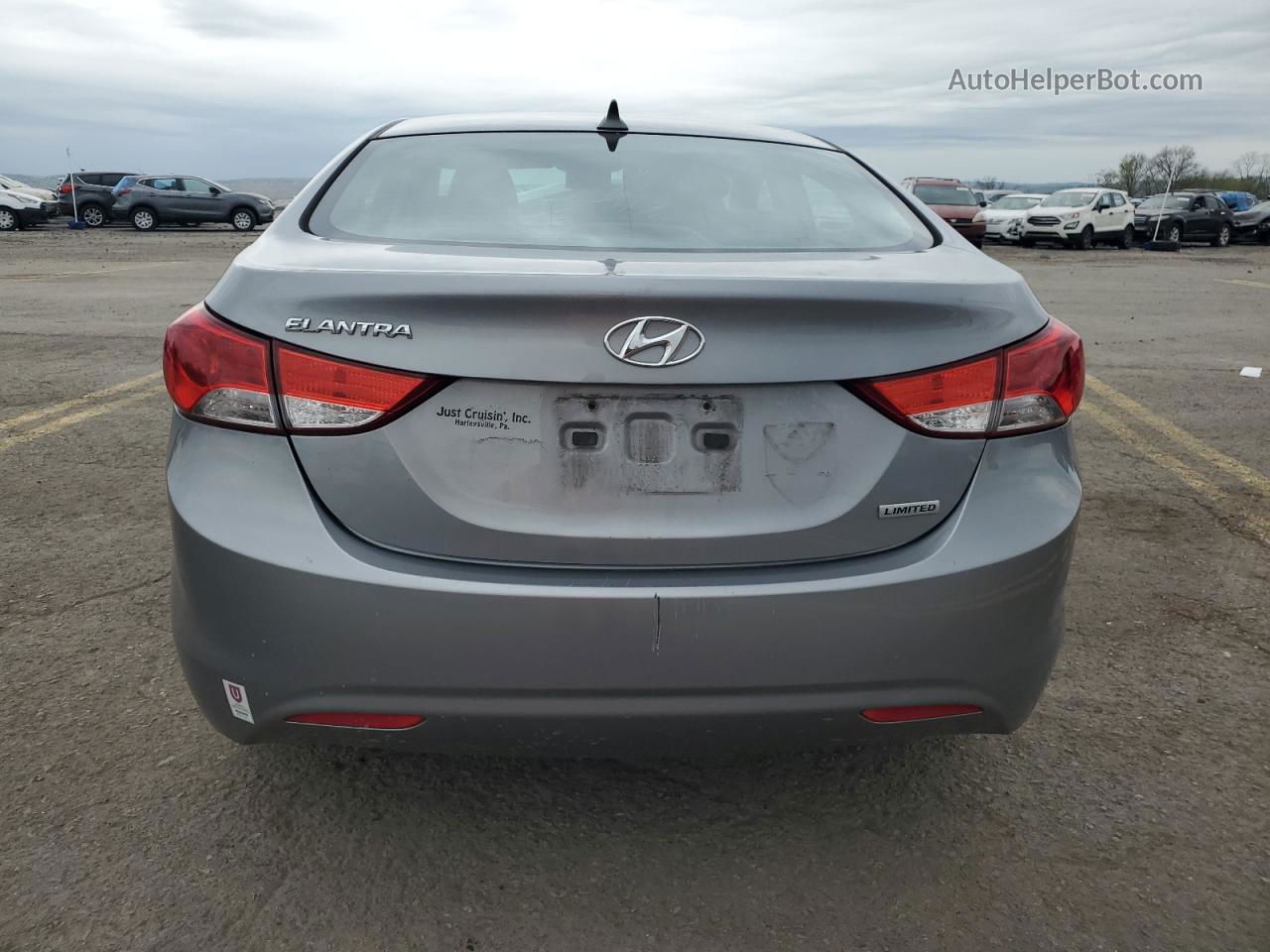 2012 Hyundai Elantra Gls Gray vin: KMHDH4AE2CU492437