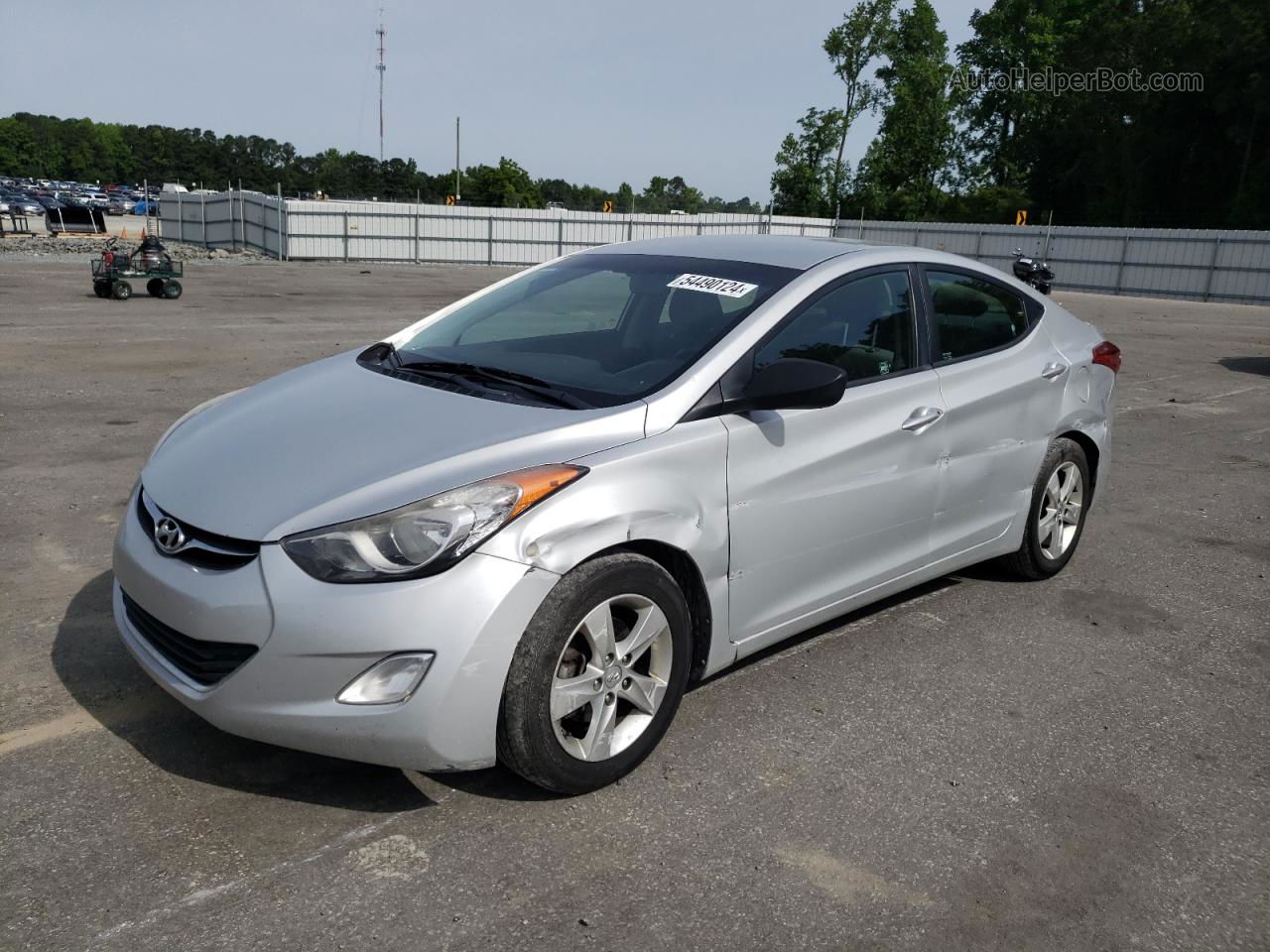 2013 Hyundai Elantra Gls Silver vin: KMHDH4AE2DU006999