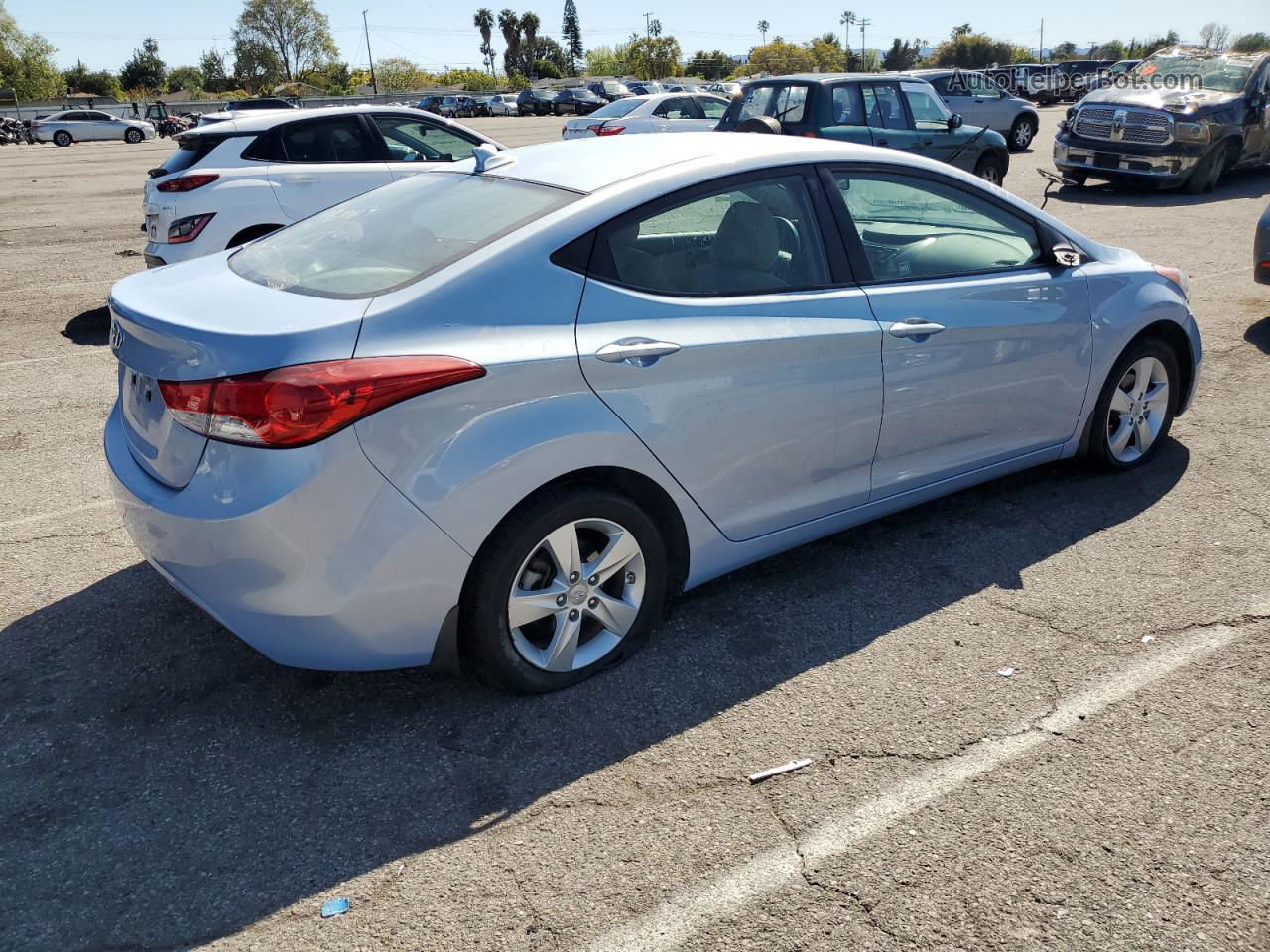 2013 Hyundai Elantra Gls Blue vin: KMHDH4AE2DU528306