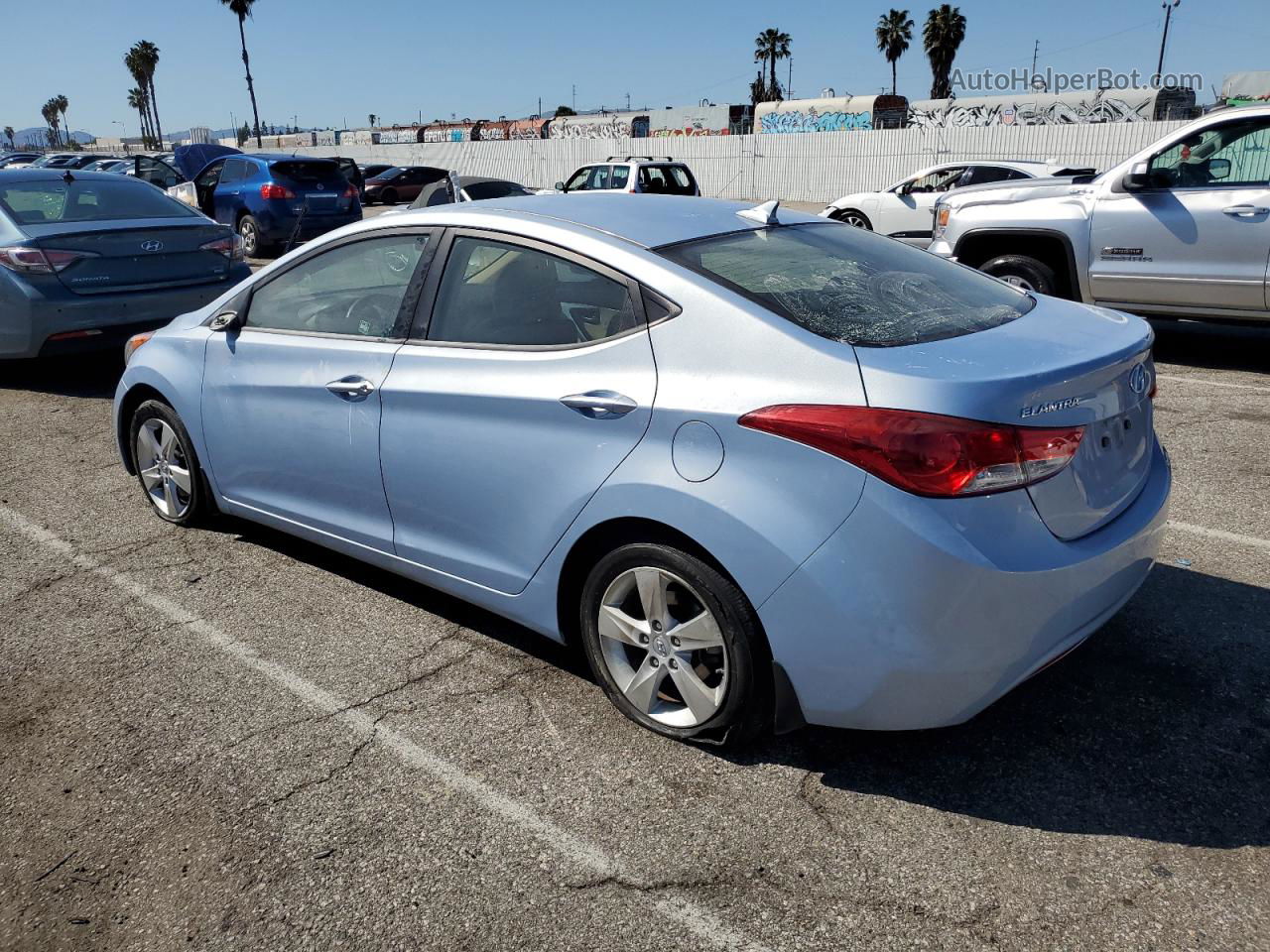 2013 Hyundai Elantra Gls Blue vin: KMHDH4AE2DU528306