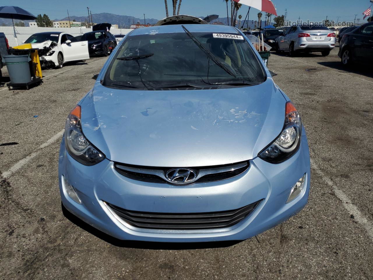 2013 Hyundai Elantra Gls Blue vin: KMHDH4AE2DU528306